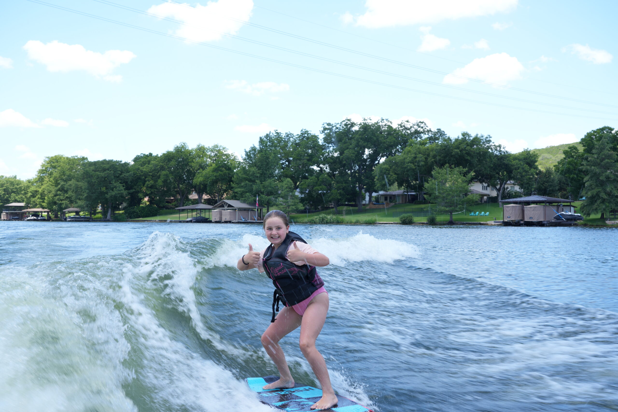 Learning to wakeboard Lake Austin